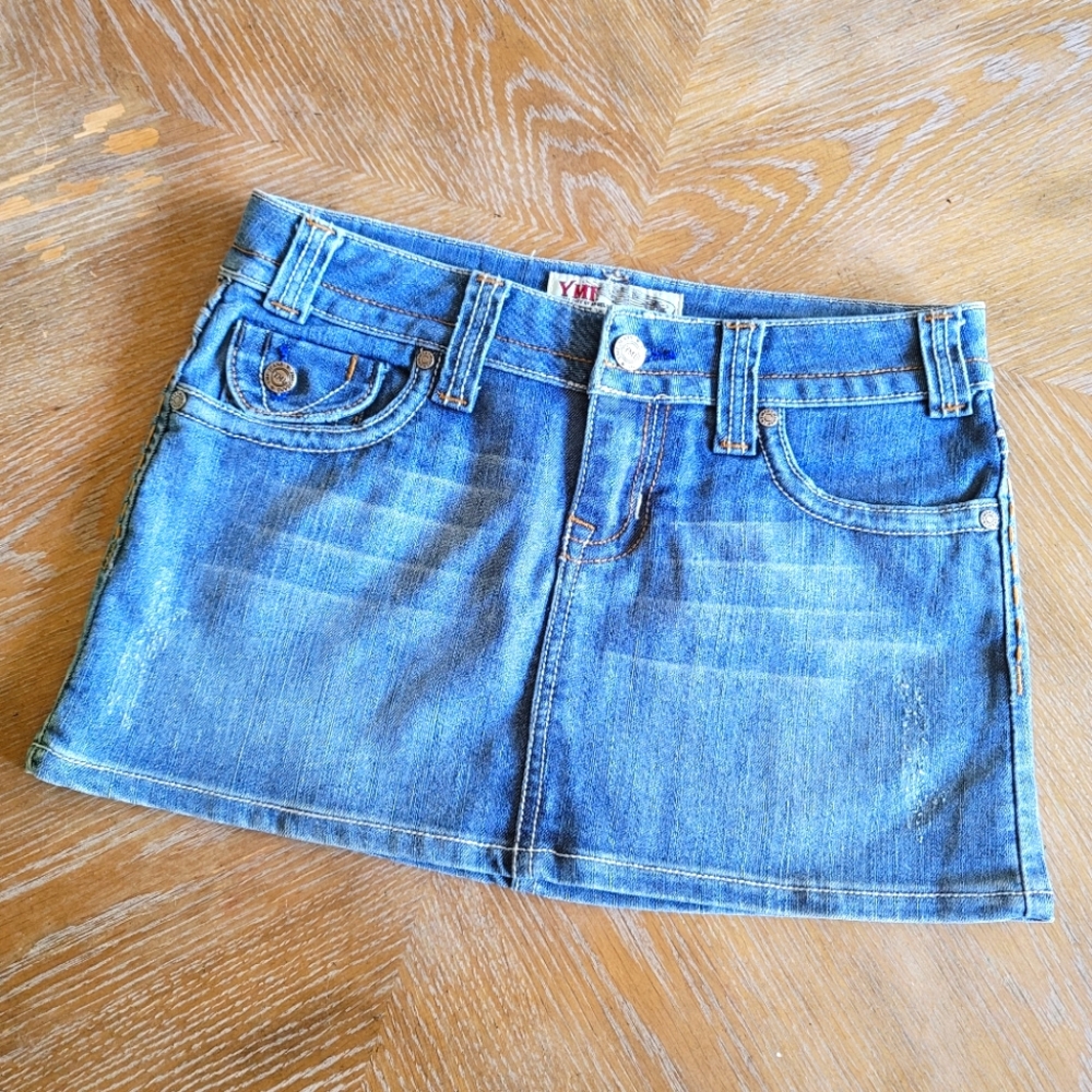 Denim Jean Short Skirt Y2K